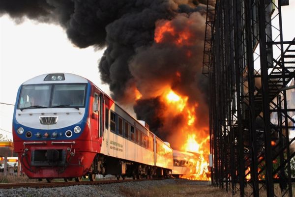 Пожар на подвижном составе